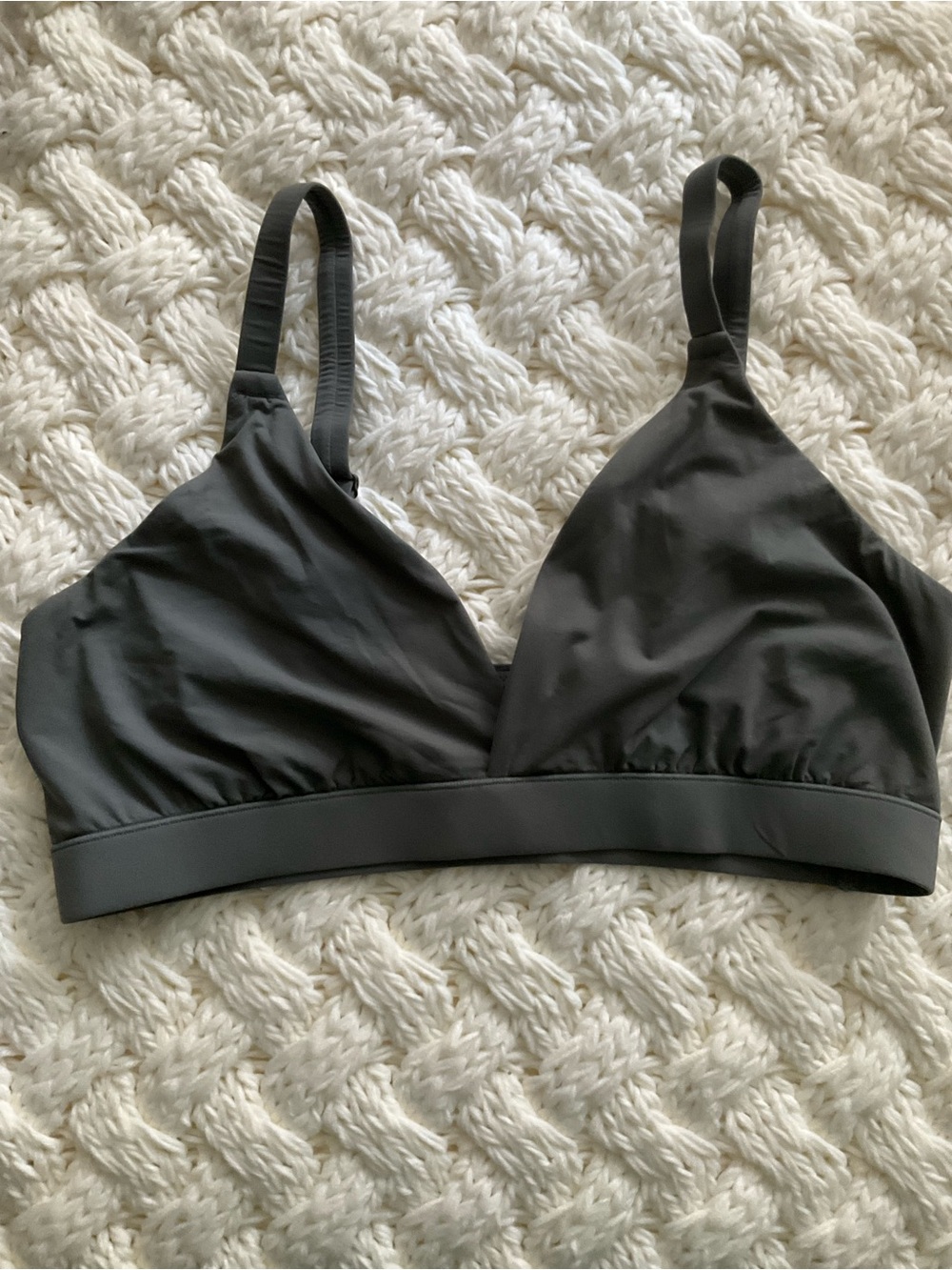 SKIMS Grey Wireless Soft Bralette, 3X